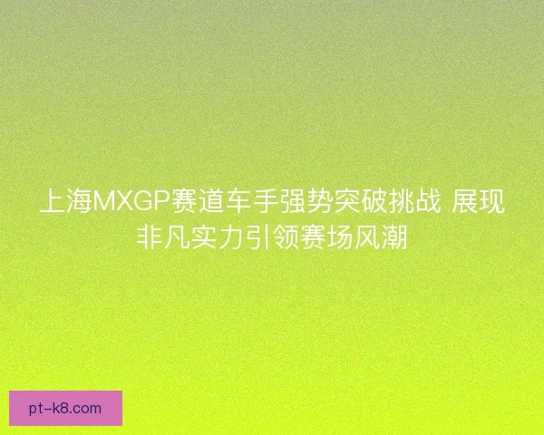 上海MXGP赛道车手强势突破挑战 展现非凡实力引领赛场风潮